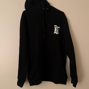 Authentic Burberry men's black hoodie